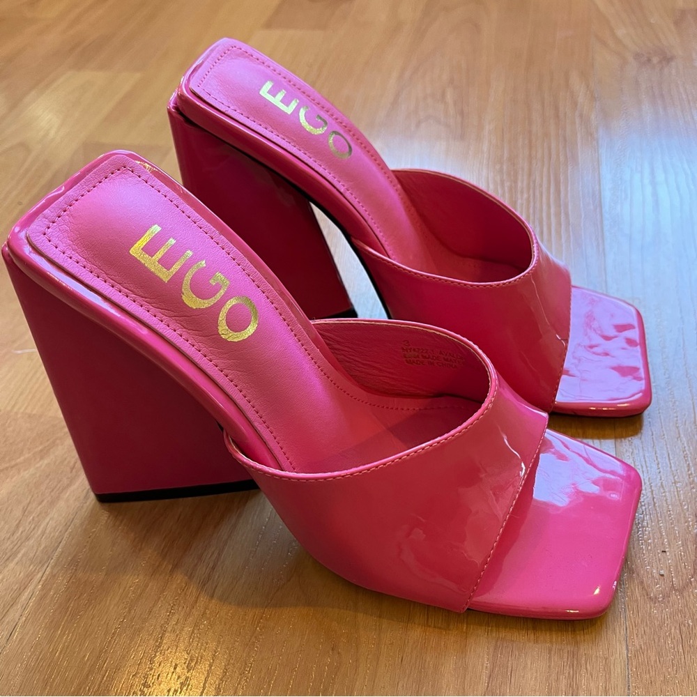 Ego hot pink block heels